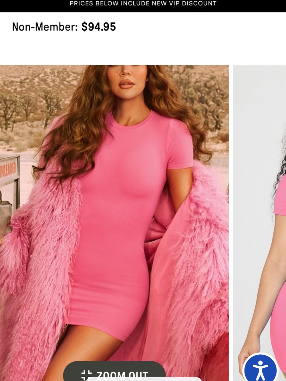 Fabletics Hot Pink Short-Sleeve Stetchy Dress